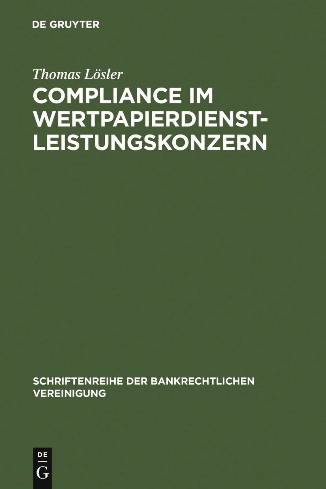 Cover image for Compliance im Wertpapierdienstleistungskonzern ISBN 9783899490466